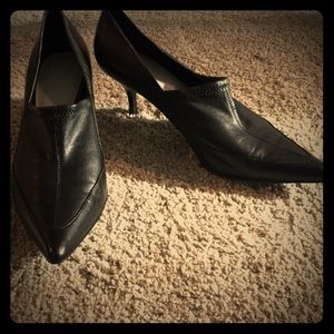 Black pointed heels